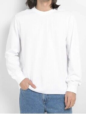 Ninth Hall Fundamentals White Boxy Long Sleeve T-Shirt